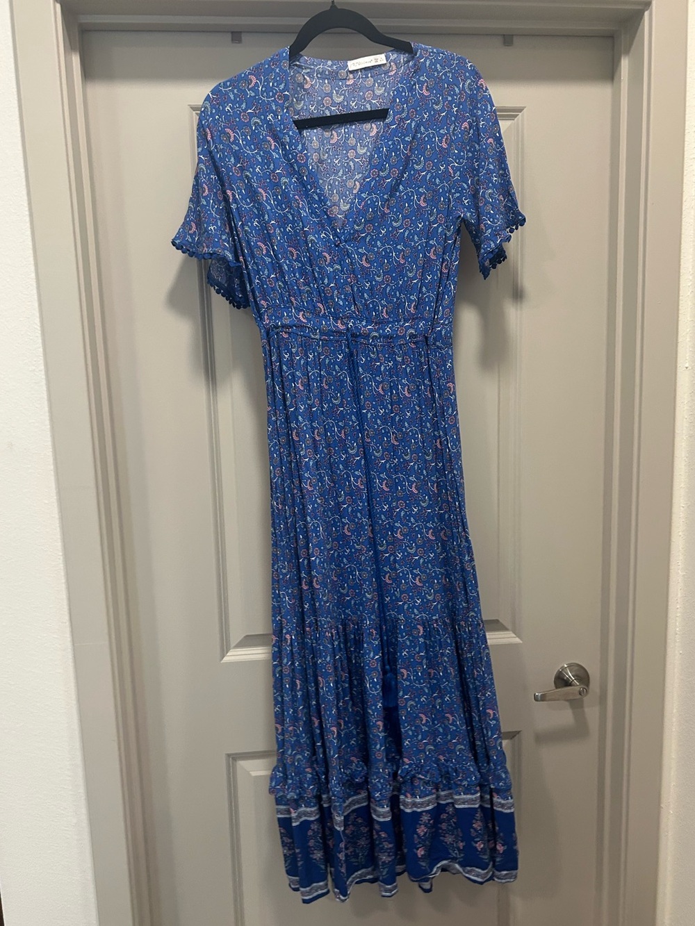 Blue Paisley Maxi Dress